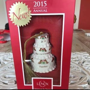 NWOT Lenox “Our first Christmas” 2015 ornament!